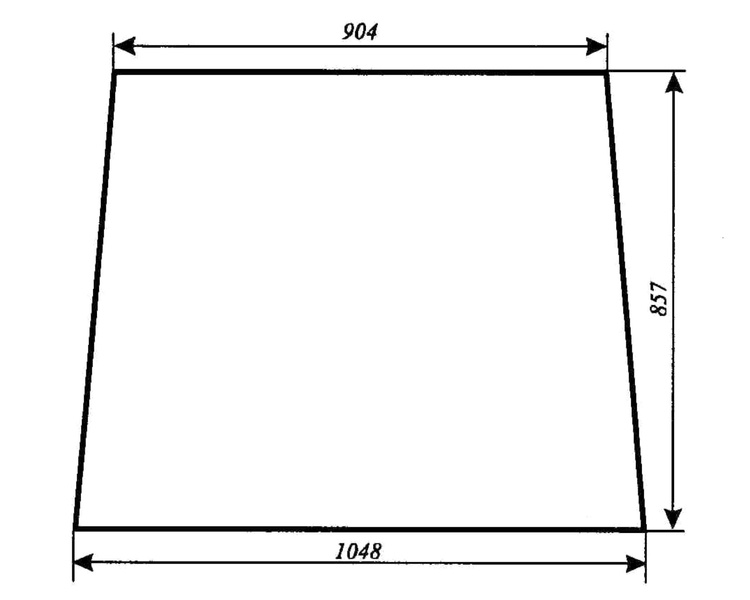 szyba do ciągnika T25 kabina POM Zamość - tylna (337a)