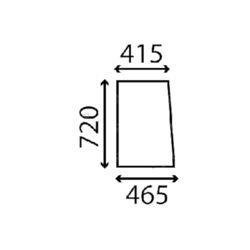 szyba do ciągnika John Deere - boczna R129952
