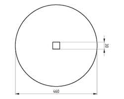 Talerz brony gładki 460mm 30x30 mm grubość 3,5mm 1279201030 1201030040