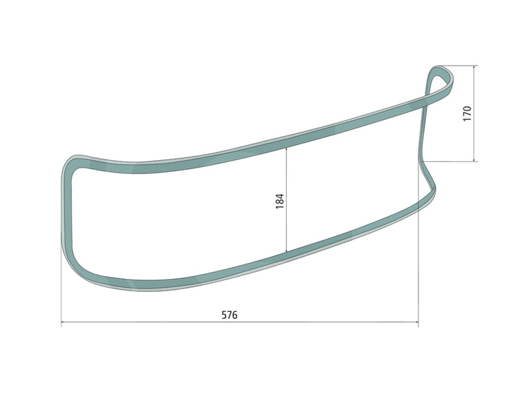 szyba do reflektora AL181666 John Deere seria 6030 i 7030 AL181666 (2457)