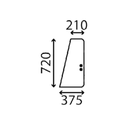szyba Bobcat, Doosan, Yanmar - drzwi tylna górna przesuwana lewa EK1026-098A, 7005756