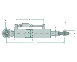 Łącznik górny dwustronny z przegubem kulowym 410-570mm