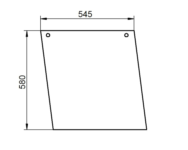 szyba do ciągnika Deutz-Fahr - boczna 520773 (2364)