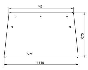 szyba do ciągnika Deutz-Fahr - przednia 04401515 (1784)