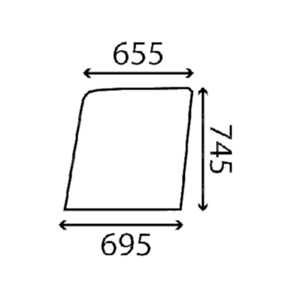 szyba - boczna prawa 7701032738