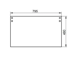 szyba Volvo - przednia dolna otwory 3,5cm 17434565 (3954)