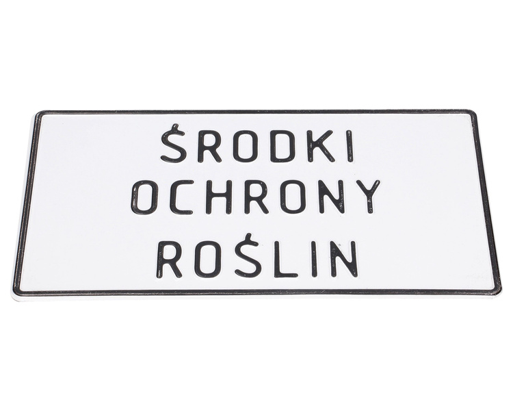ŚRODKI OCHRONY ROŚLIN - tabliczka - aluminium - 4 kolory