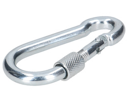 Karabińczyk metalowy z zabezpieczeniem 7x70mm stalowy