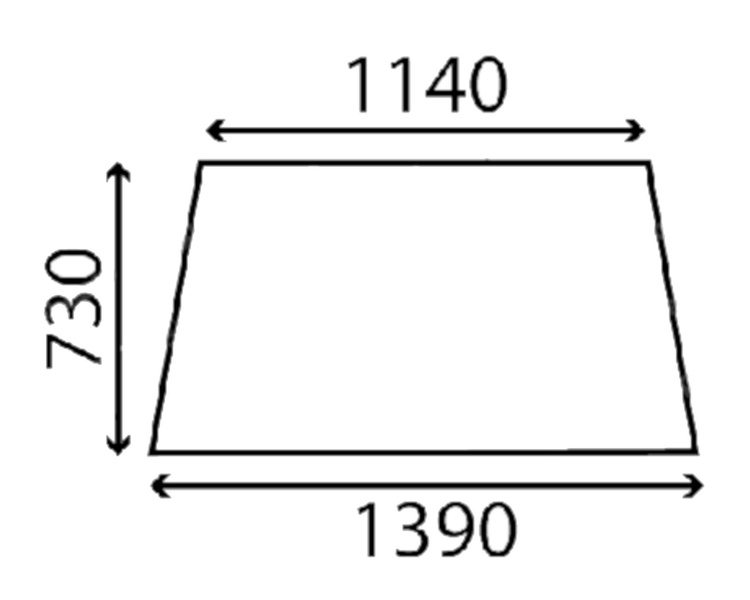 szyba Landini, Massey Ferguson - przednia 1427041M1
