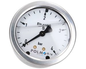 Manometr glicerynowy M63 4 bar tylne przyłącze G1/4" POLMO