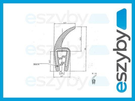 uszczelka zbrojona nasadzana z piórkiem na profil 1-3mm