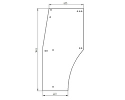 szyba Massey Ferguson 304 F, S, V - drzwi 3311779M91 (2907)