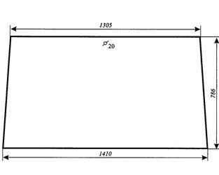 szyba do ciągnika Fendt - przednia i tylna zielona 385500350050 (814/1)