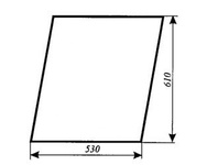szyba do ciągnika C-360 kabina Szczytno - drzwi góra (lewa, prawa) (660)