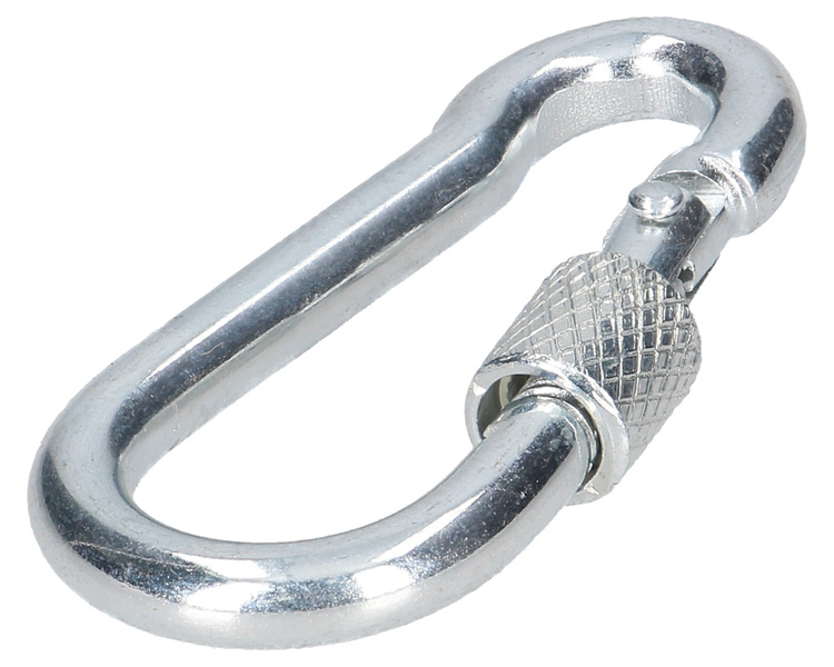 Karabińczyk metalowy z zabezpieczeniem 5x50mm stalowy