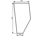 szyba do ciągnika Fortschritt ZT 323-A - drzwi wersja krótka (lewa, prawa) (748A)
