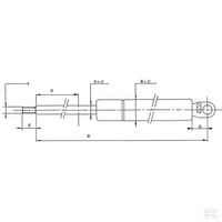 siłownik amortyzator gazowy STABILUS Bloc-o-lift 168mm F=400N 803554