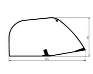szyba ładowarka teleskopowa Manitou - boczna prawa 748123 (3620)