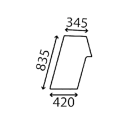 szyba Bobcat - boczna prawa 6691003 (2998)