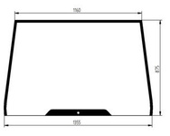 szyba do ciągnika Kubota - przednia 3F26052900