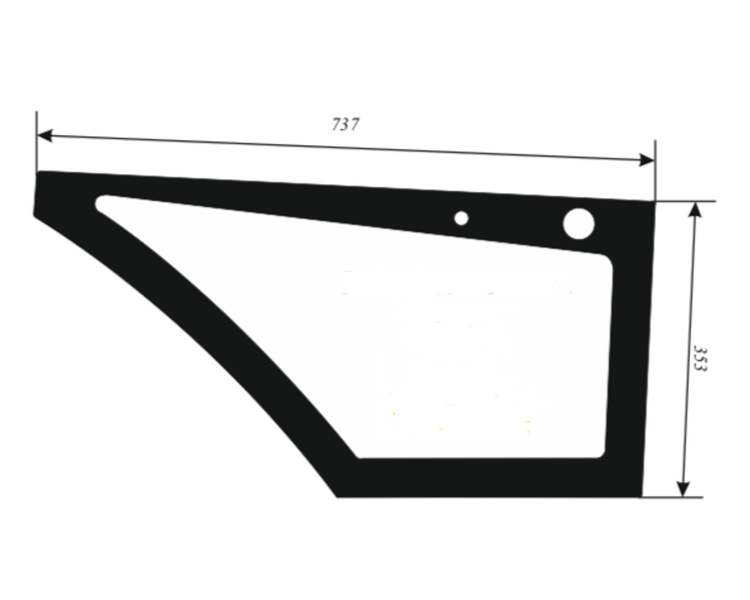 szyba Volvo - drzwi dolna prawa 11149774 (3352)