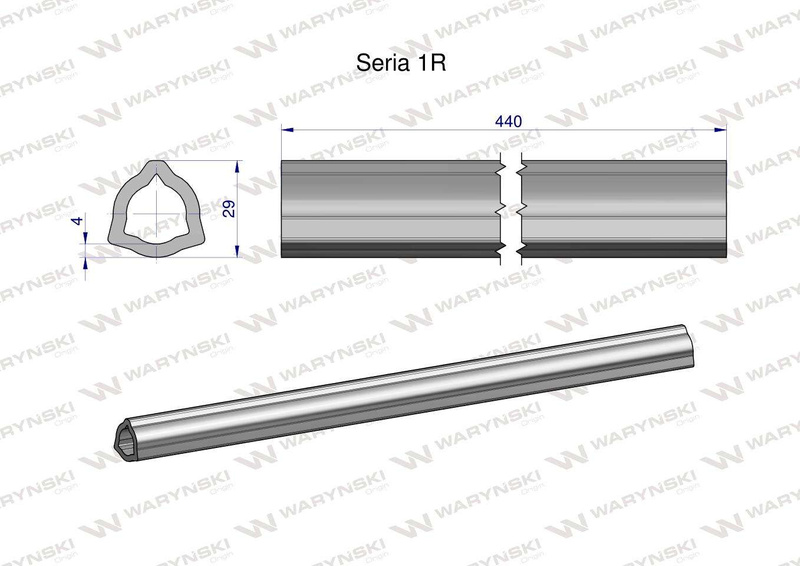 Rura wewnętrzna Seria 1R do wału 560 przegubowo-teleskopowego 29x4 mm 440 mm WARYŃSKI [WR2311440]