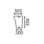 szyba do ciągnika Deutz-Fahr - przednia dolna lewa 04366110