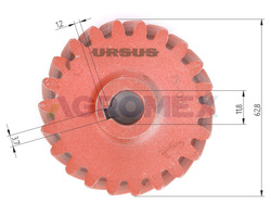 Koło napędzające pompę olejową C-360/Zetor oryginał Ursus 50507020