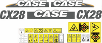 naklejka, logo na maskę koparka Case CX28