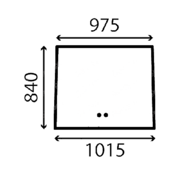 szyba JCB - tylna 827/30412 (3045)