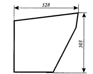 szyba do ciągnika C-360 kabina Szyszka Koźmin (K2) - drzwi dół (lewa, prawa) (812)