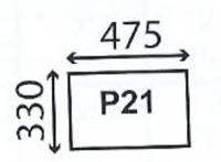 szyba do ciągnika John Deere - tylna dolna stała L32956 (2588)