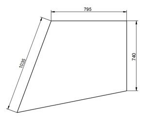 szyba do ładowarki teleskopowej Claas - boczna prawa 03241110 (2396)