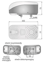 lampa przednia prawa Farmtrac, Ursus WESEM LA5.39822