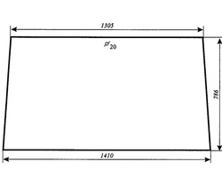 szyba do ciągnika Fendt - przednia i tylna bezbarwna 275500210100 (814)