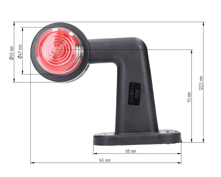 Lampa obrysowa 12/24V W21.2 WAŚ