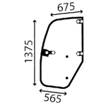 szyba Volvo - drzwi lewe z nadrukiem 11306247 (3083)