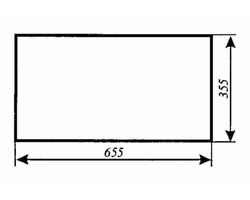 szyba do ciągnika URSUS 3512, MF-255 kabina Smolniki nowy typ - tylna dolna (401)