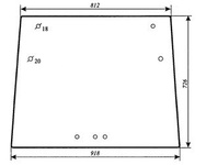 szyba do ciągnika Fendt - przednia 247810040401 (860)