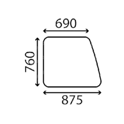 szyba Doosan - boczna przednia lewa 9903-1210