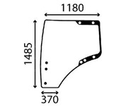 szyba do ciągnika John Deere - drzwi lewe R537531