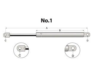 siłownik amortyzator gazowy A=285 F=600N STABILUS 084182