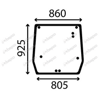 szyba New Holland TD, Case JX - tylna 5089562 (0011/1)