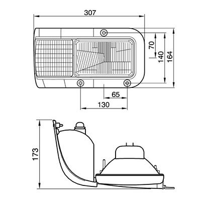 lampa przednia prawa COBO New Holland TM 82019785