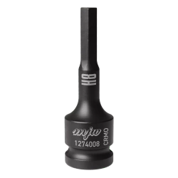 Klucz nasadowy nasadka udarowa trzpieniowa 1/2" długa HEX H8 MJW