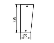 szyba Massey Ferguson 304 F, S, V - przednia dolna prawa 3540120M91