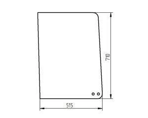 szyba Bobcat - boczna prawa przednia 7022731 (3669)
