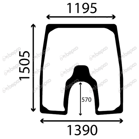 szyba New Holland T, TG - przednia 417830A1