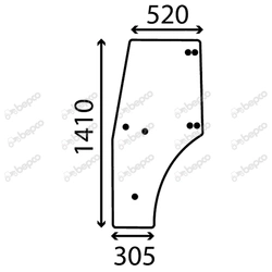 szyba do ciągnika Fendt - drzwi lewe 297810030210 (4783)