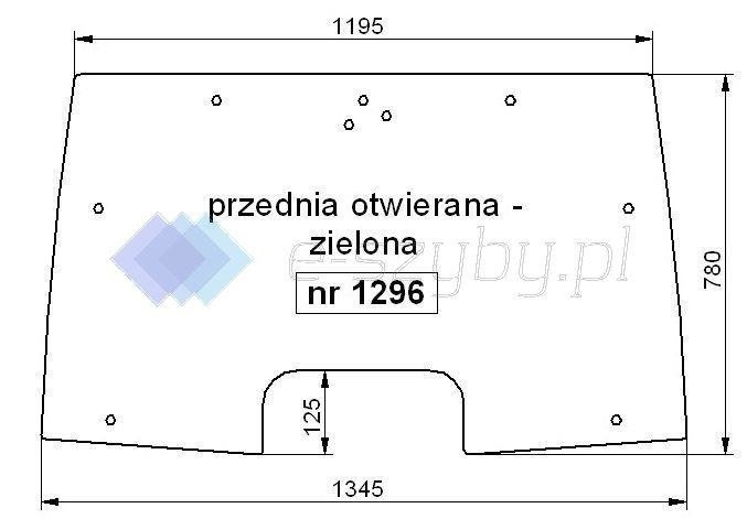 szyba CASE MX - przednia otwierana 238520A3 (1296)